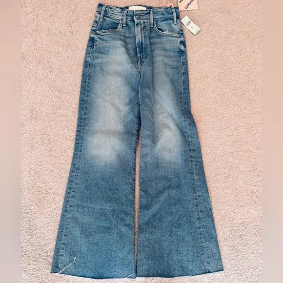 MOTHER The Hustler Roller Frayed Jeans I Confess PETITE Size 25 NWT - Picture 5 of 10